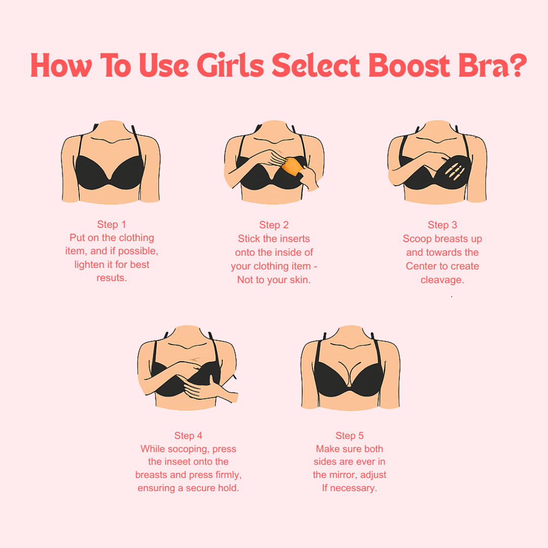 Boost Bra: adds up to 2 full cup sizes instantly—no Boob Job!