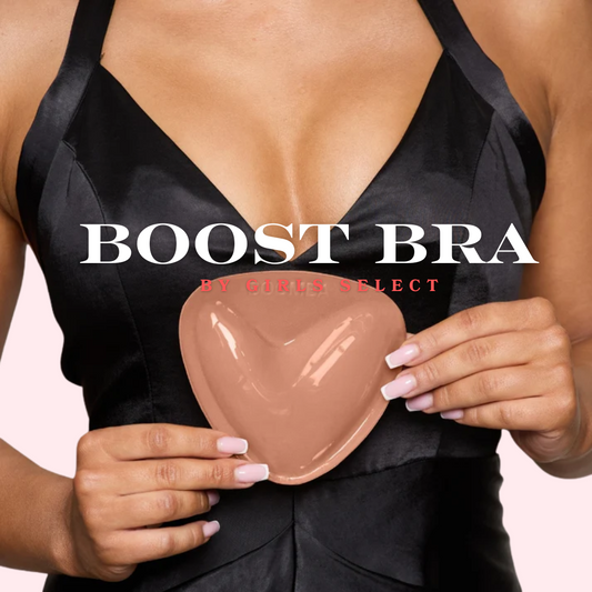 Boost Bra: adds up to 2 full cup sizes instantly—no Boob Job!