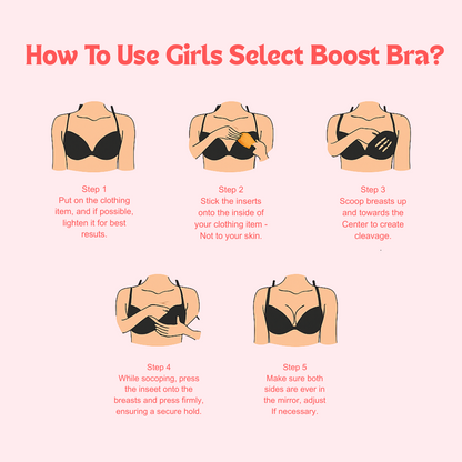 Boost Bra: adds up to 2 full cup sizes instantly—no Boob Job!